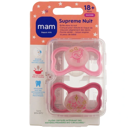 MAM Supreme Sucettes anatomiques silicone X2