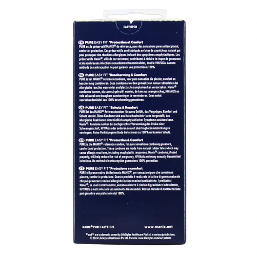 Manix Pure Easy Fit Préservatifs