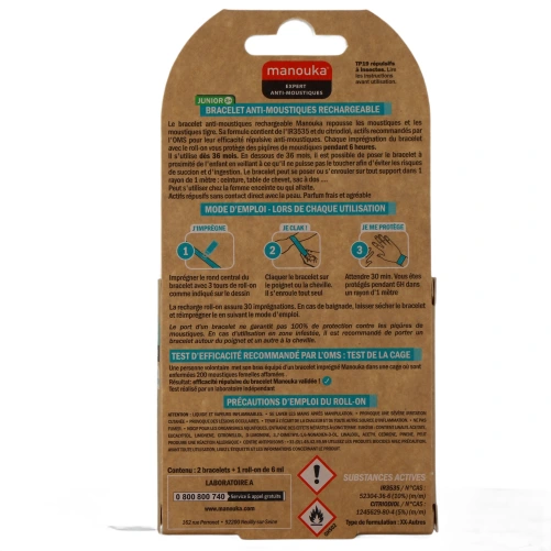 Manouka Bracelet Anti-Moustiques