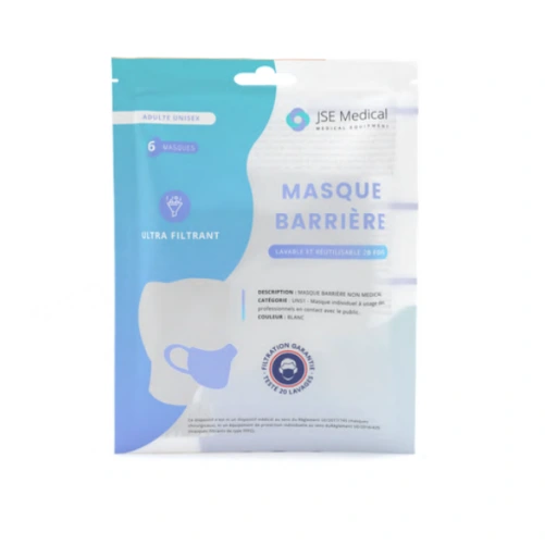 Masque Barrière Réutilisable x6 adulte enfant