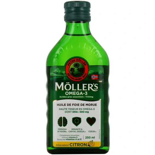 Möllers Huile Foie de Morue Nature ou Citron
