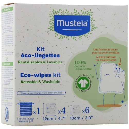 Mustela Eco-Lingettes Lavables Réutilisables