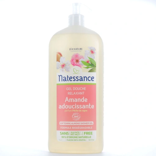 Natessance Gel Douche Relaxant Bio Amande-Pêche de vigne
