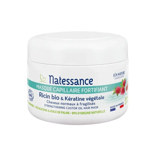 Natessance Masque Capillaire Fortifiant Ricin Bio & Kératine Végétale