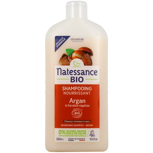 Natessance Shampooing nourrissant Argan Kératine Bio