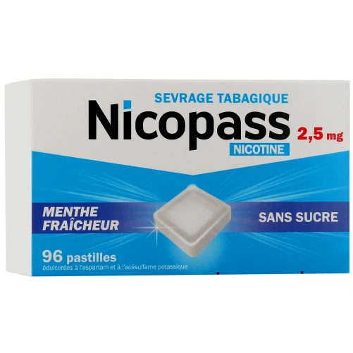 Nicopass 2,5mg - 96 pastilles