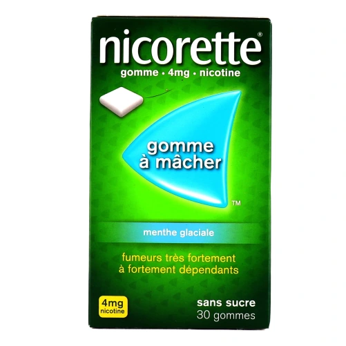 Nicorette gommes 4 mg sans sucre