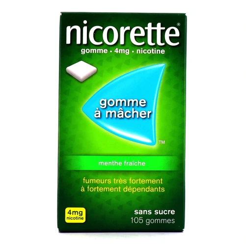 Nicorette gommes 4 mg sans sucre