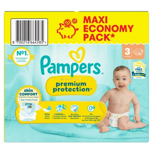 Pampers Couches Premium Protection