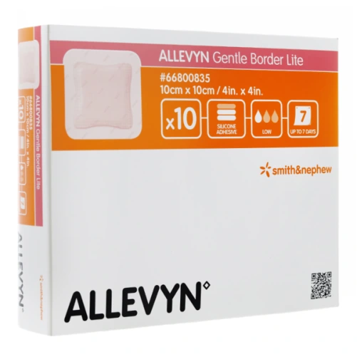 Allevyn Gentle Border Lite Carré Pansement hydrocellulaire