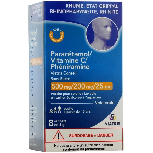 Paracétamol Vitamine C Phéniramine