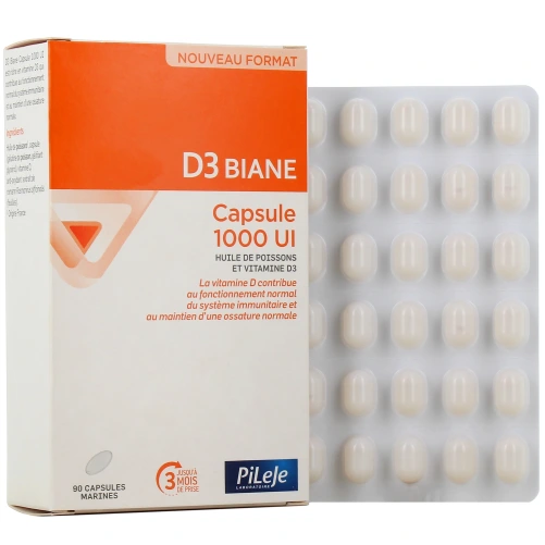 Pileje D3 Biane 30 capsules 1000UI