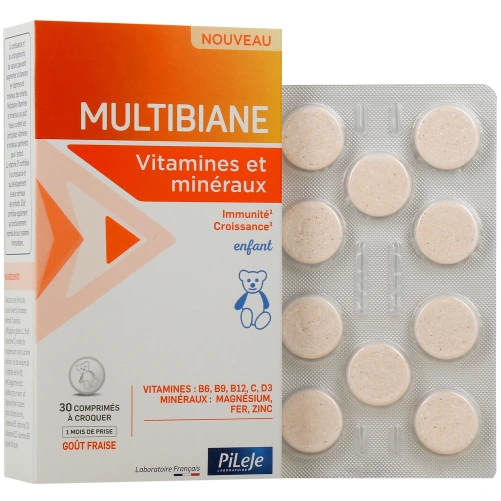 Pileje Multibiane Enfant Vitamines et Minéraux