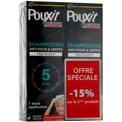 Pouxit Flash Shampooing Anti-Poux & Lentes