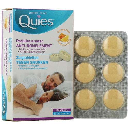 Quies Anti-Ronflement 12 Pastilles à sucer