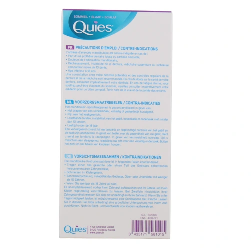 Quies Gouttière Buccale Anti-Ronflement