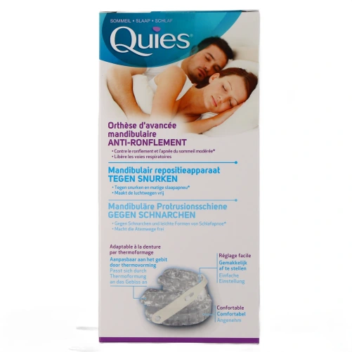 Quies Orthèse d'Avancée Mandibulaire Ronflement et Apnée Modérée du Sommeil