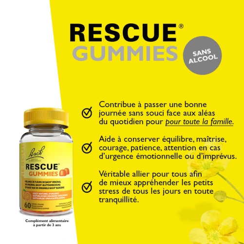 RESCUE® Jour Gummies Goût Orange