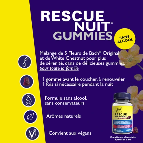 RESCUE® Nuit Gummies Fruits Rouges