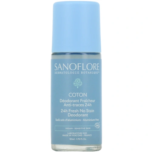 Sanoflore Déodorant Fraicheur Bio Anti-traces 24h Coton