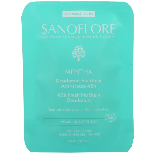Sanoflore Déodorant Fraicheur Bio Anti-traces 48h Mentha