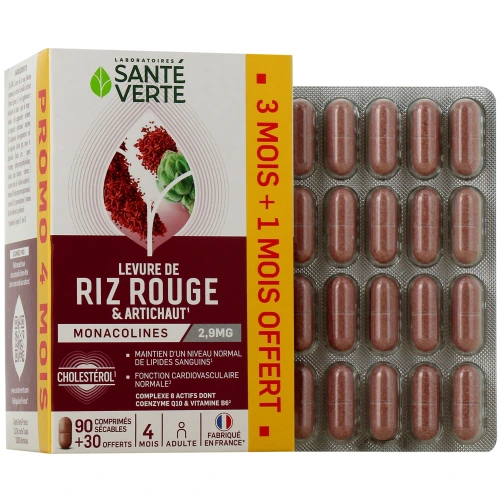 Santé Verte Levure de Riz Rouge