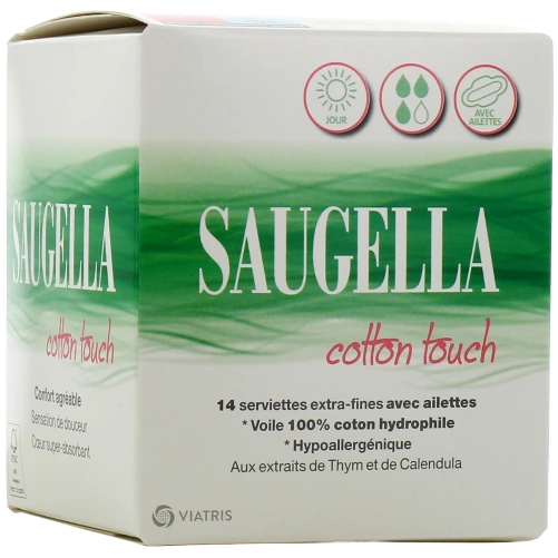 Saugella Cotton Touch Serviettes Extra-Fines
