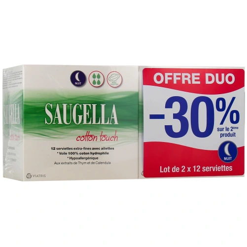 Saugella Cotton Touch Serviettes Extra-Fines