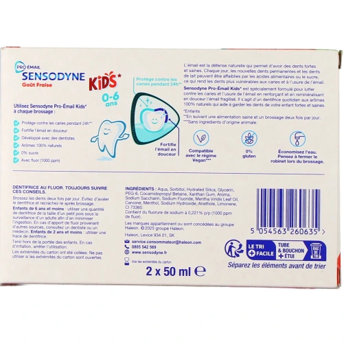 Sensodyne Pro-Email Dentifrice Enfant 2-6 ans