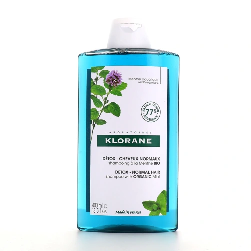 Klorane Shampooing Détox Menthe Aquatique Bio