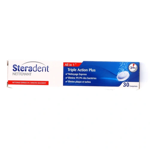 Steradent Triple-Action Plus Nettoyage Prothèse Dentaire
