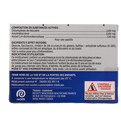 Strepsils Lidocaine pastilles