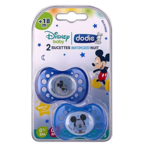 Dodie Sucettes Anatomiques Nuit Disney Baby +18 mois