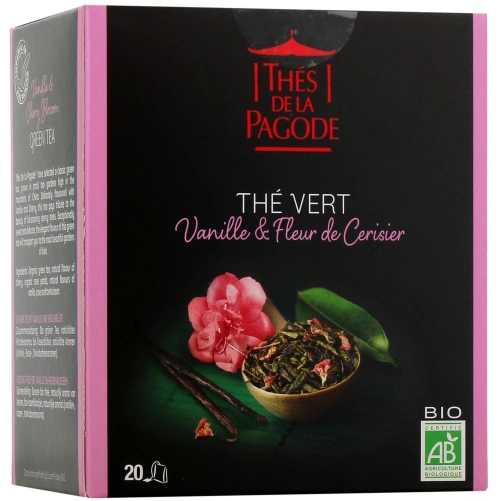 Thés de la Pagode Thé Vert Vanille & Fleur de Cerisier Bio