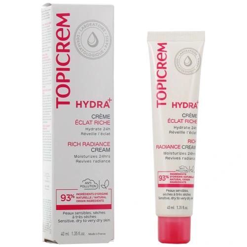 Topicrem Hydra+ Crème Hydratante Éclat
