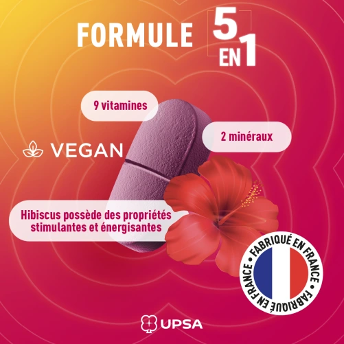 UPSA Energie Multivitamines Hibiscus