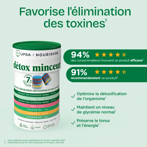 UPSA Gummies 7 en 1 Détox Minceur