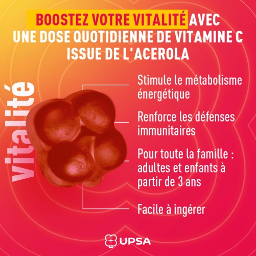 UPSA Vitalité Vitamine C Acérola Kids