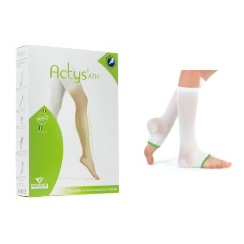 Varisma Actys ATH Chaussettes et Bas Anti Thrombose Pieds Ouverts Classe 2
