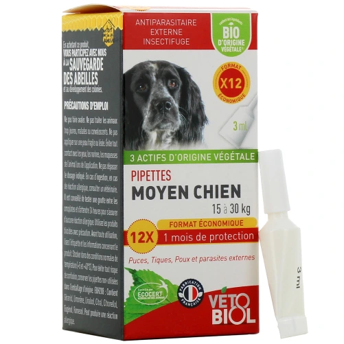 Biovetol Antiparasitaire Pipettes Chien