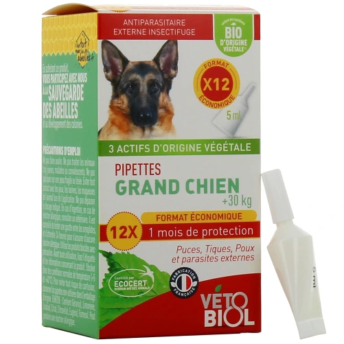 Biovetol Antiparasitaire Pipettes Chien
