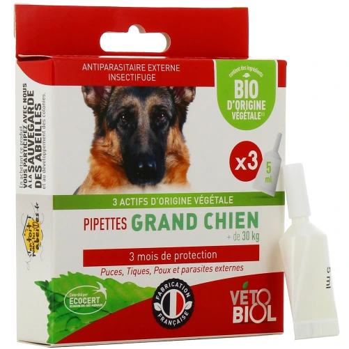 Biovetol Antiparasitaire Pipettes Chien