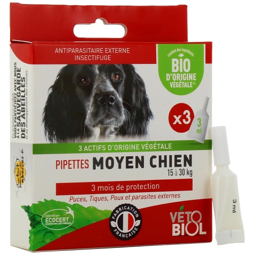Biovetol Antiparasitaire Pipettes Chien