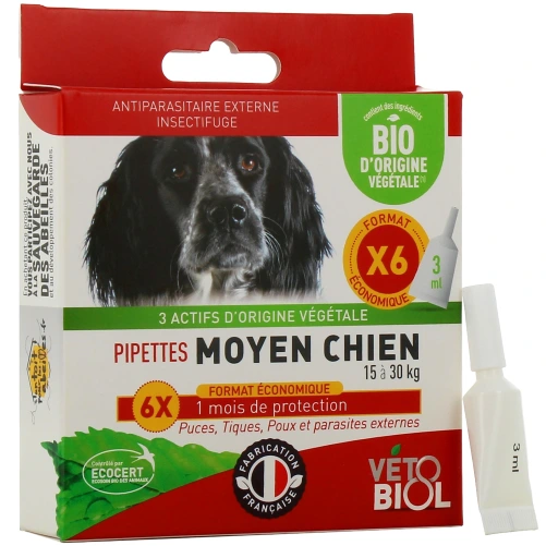 Biovetol Antiparasitaire Pipettes Chien