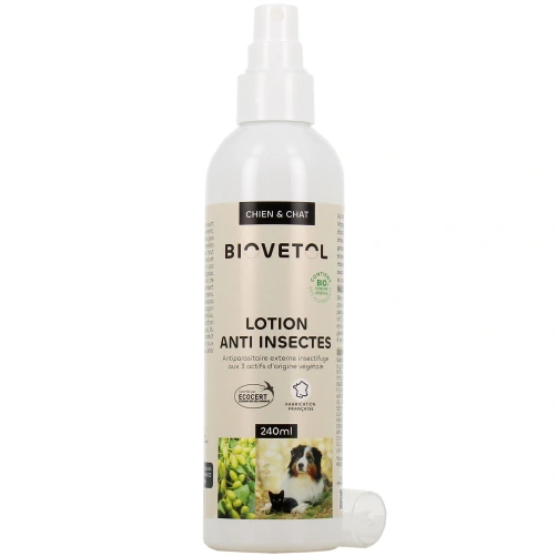 Biovetol Lotion Anti-Insectes Bio Chien & Chat