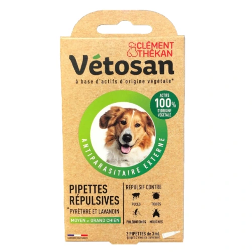 Vétosan Pipettes Répulsives Moyen/Grand Chien