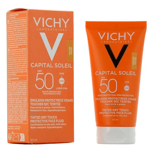 Vichy Capital Soleil BB Émulsion Toucher Sec Teintée SPF 50
