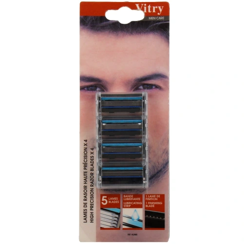 Vitry Rasoir Précision 5 lames + 4 recharges