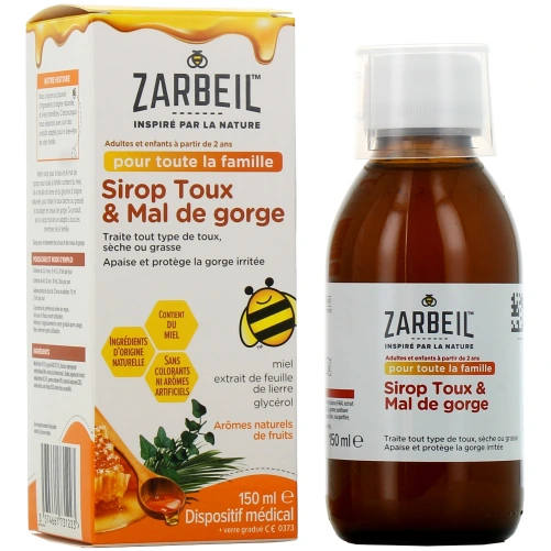 Zarbeil Sirop Toux et Mal de Gorge