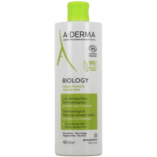 A-Derma Biology Lait Démaquillant Dermatologique Bio